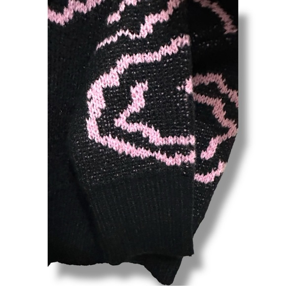 234 NovaKids | NWT “Mini Always Smiles” Black Smiley Sweater (Size 4/5) - Picture 4 of 15